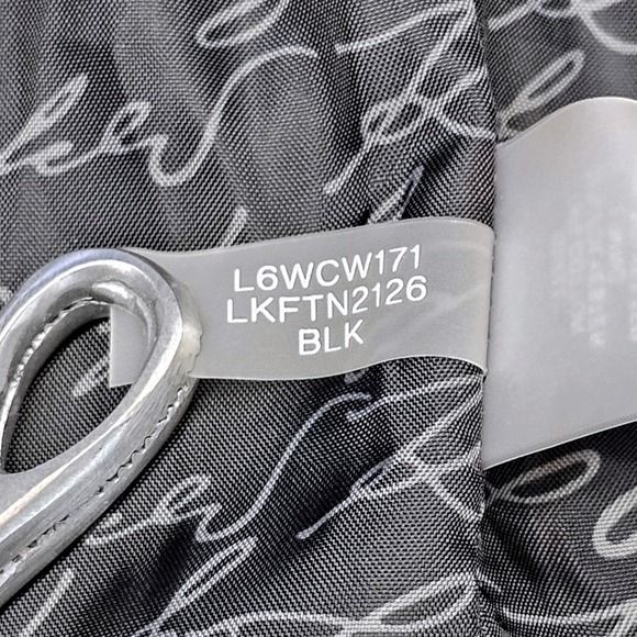 Karl Lagerfeld Paris Black Tweed Faux Fur Trim Zipper Jacket Women Size 4 Gold - Picture 9 of 11